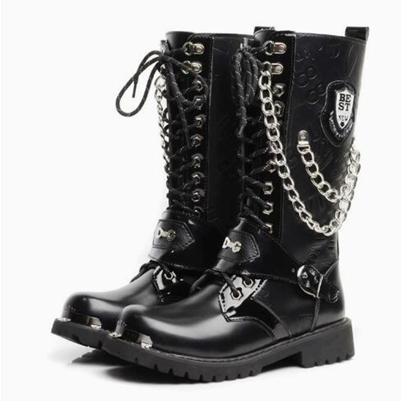 Motorcycle Chain - Sepatu Bot Motor Pria Model Mid-calf
