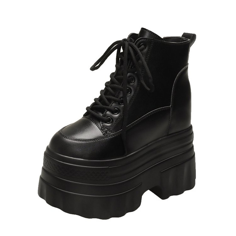 Sepatu Boots Wanita Platform T - Motorcycle Chain ulasan dan harga