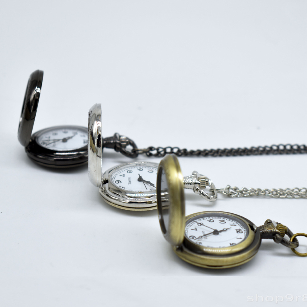 Kalung Liontin Jam Saku Logam  - Steel Chain ulasan dan harga