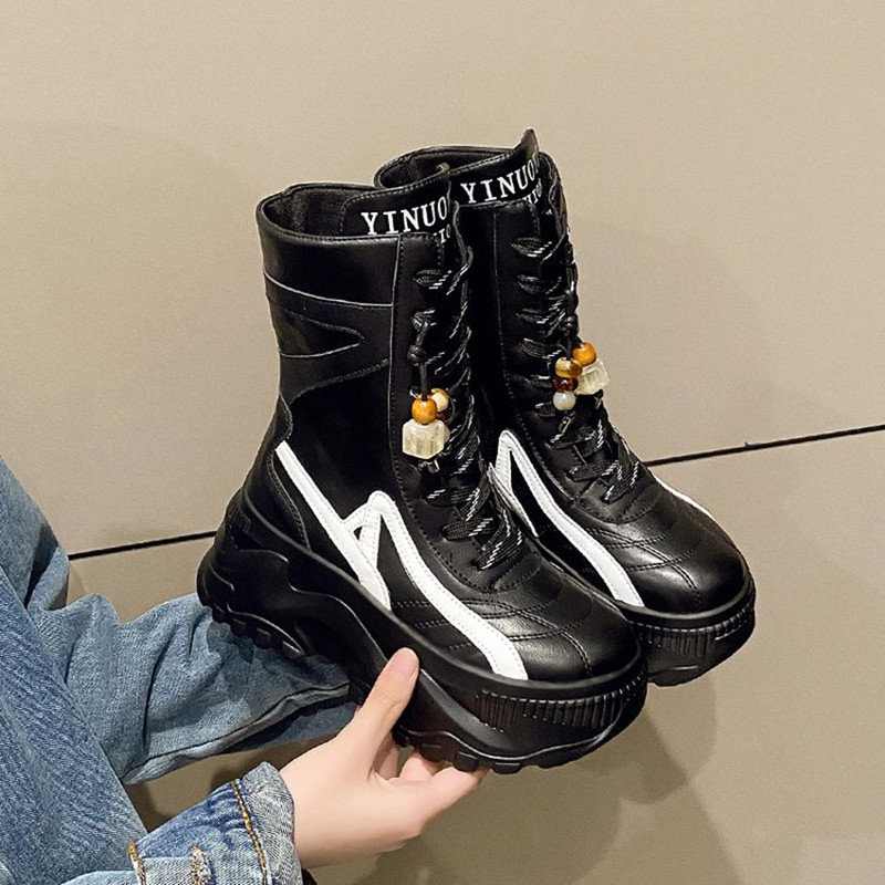 Sepatu Boots Wanita Baru 8CM M - Motorcycle Chain ulasan dan harga