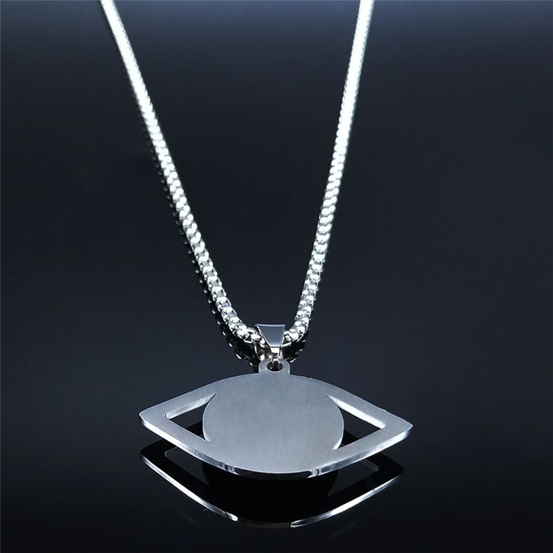 Kalung Mata Biru Islam Hamsa,  - Steel Chain ulasan dan harga